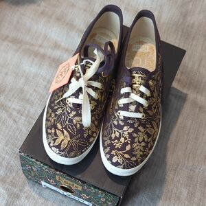 Keds Women's Floral Sneakers - Gold and Black